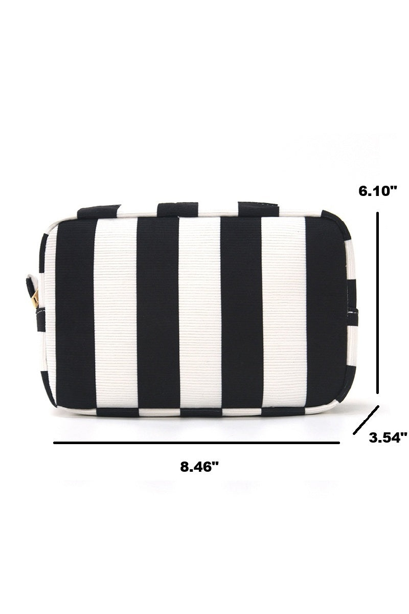 Striped Cosmetic Travel Pouch
