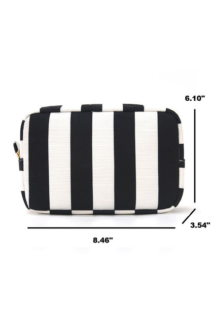Striped Cosmetic Travel Pouch