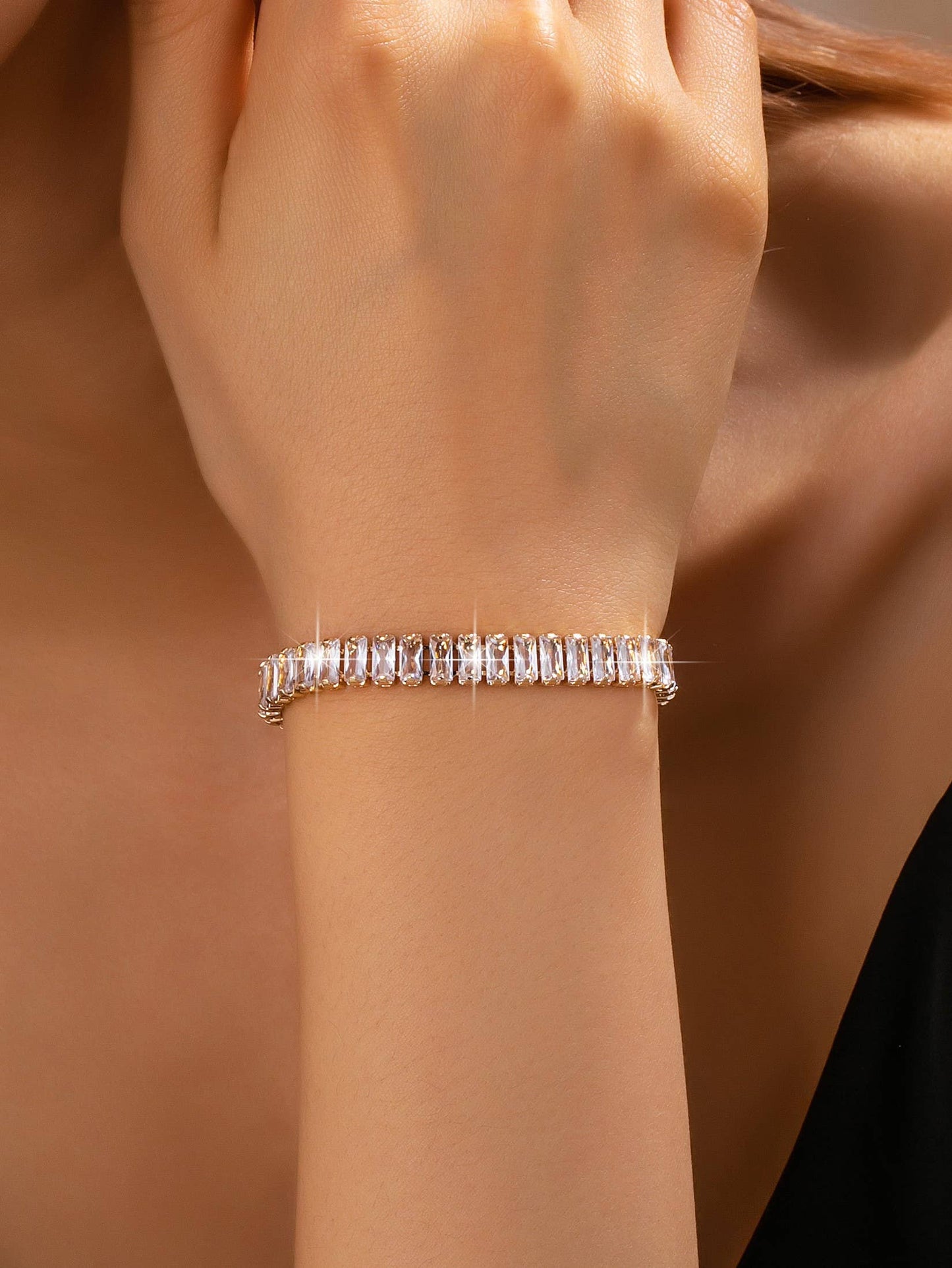 Baguette Crystal Tennis Bracelet