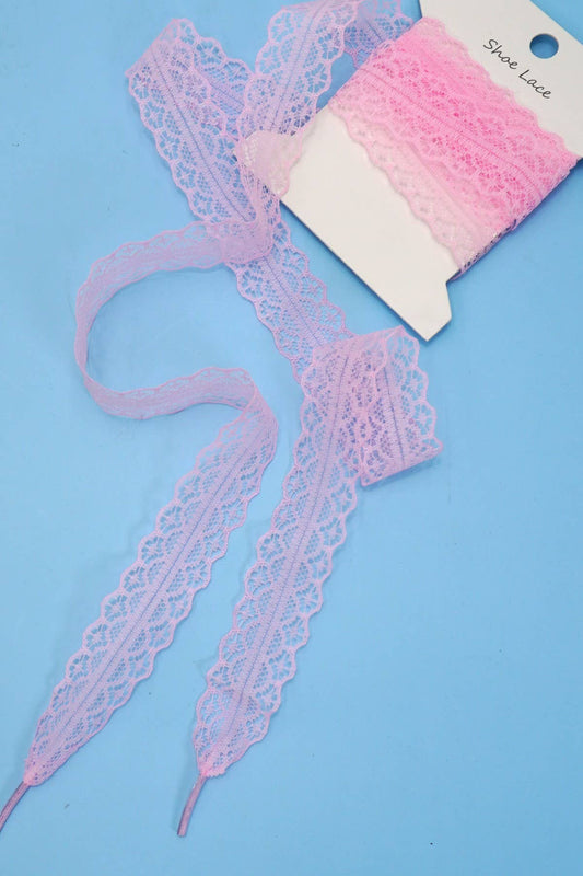 Chantilly Lace Ribbon Bow Pair Shoe Laces