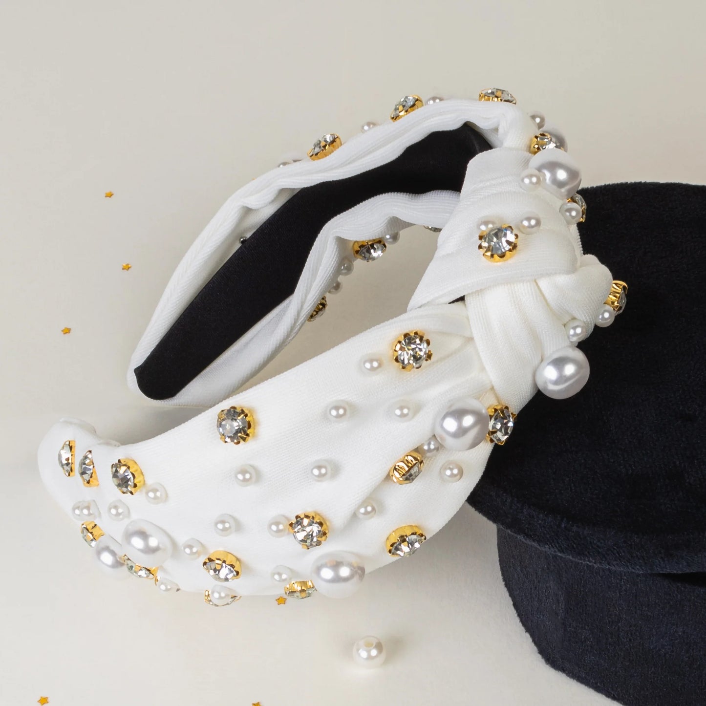 Crystal & Pearl White Headband