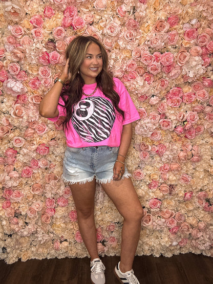 Zebra Eight Ball Graphic Tee