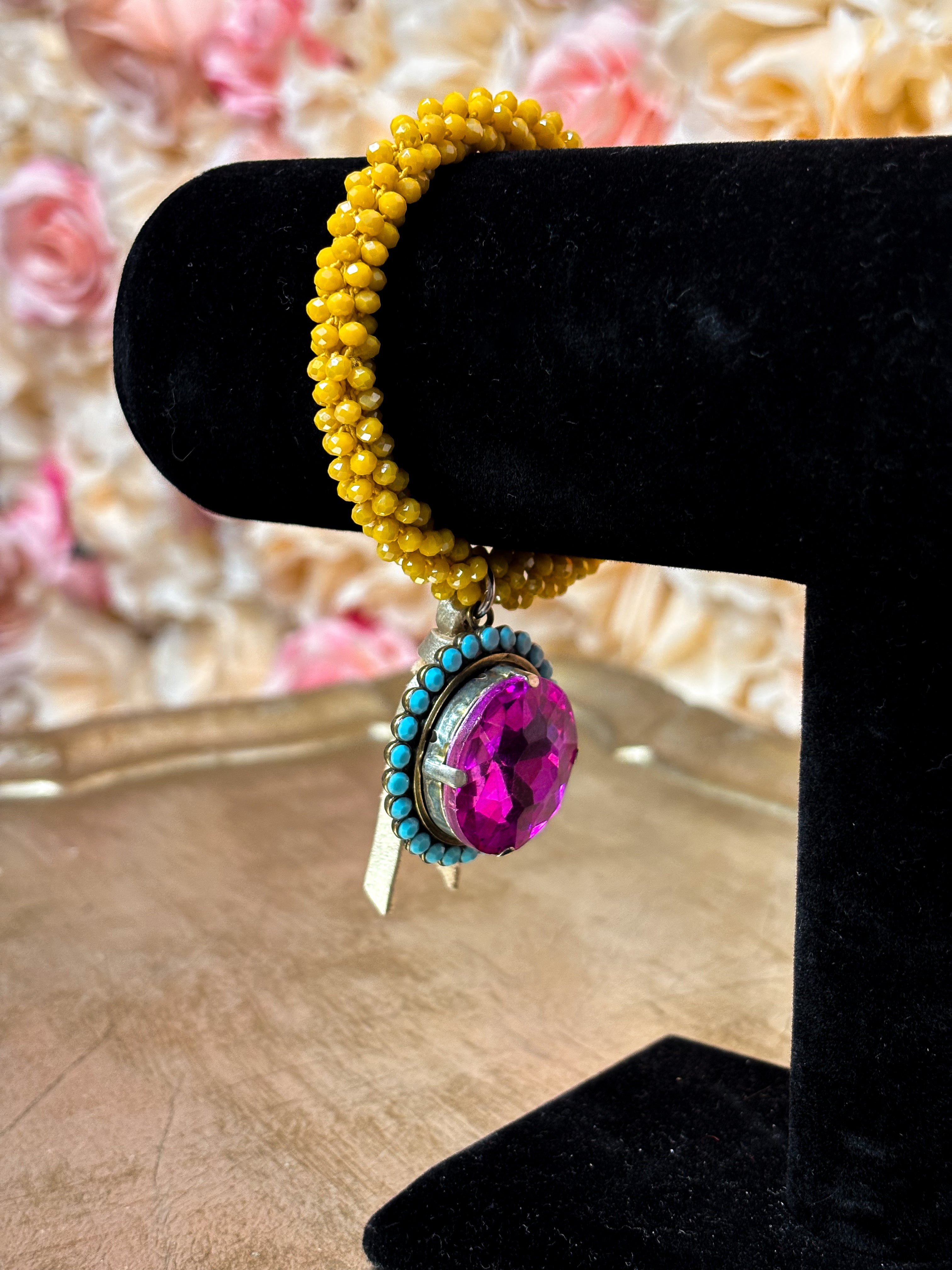 Sunburst Gem Charm Bracelet