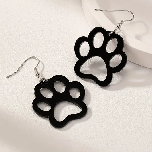 Paw Print Acrylic Earrings