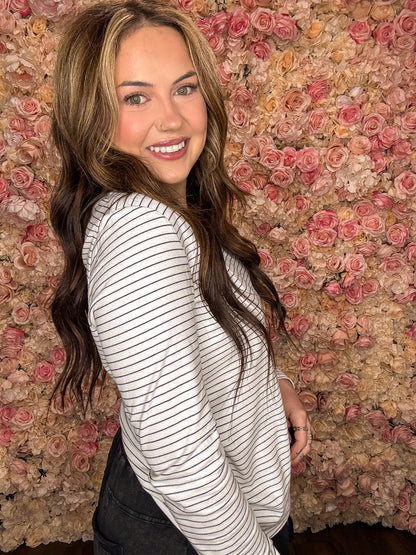 Stripe Square Neck Top