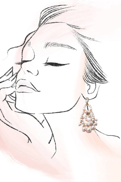 Pearl Chandelier Drop Earrings