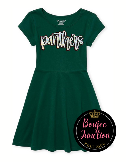 Little Panthers Cheer Dress in Green~Normangee