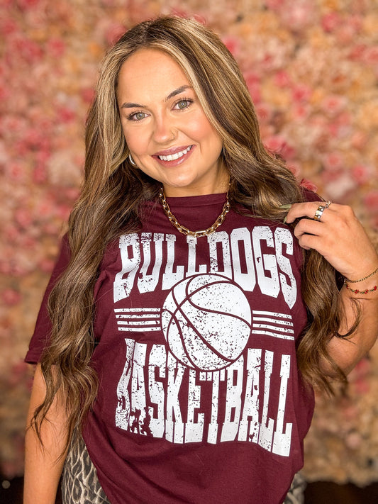 Bulldogs Retro Basketball Transfer