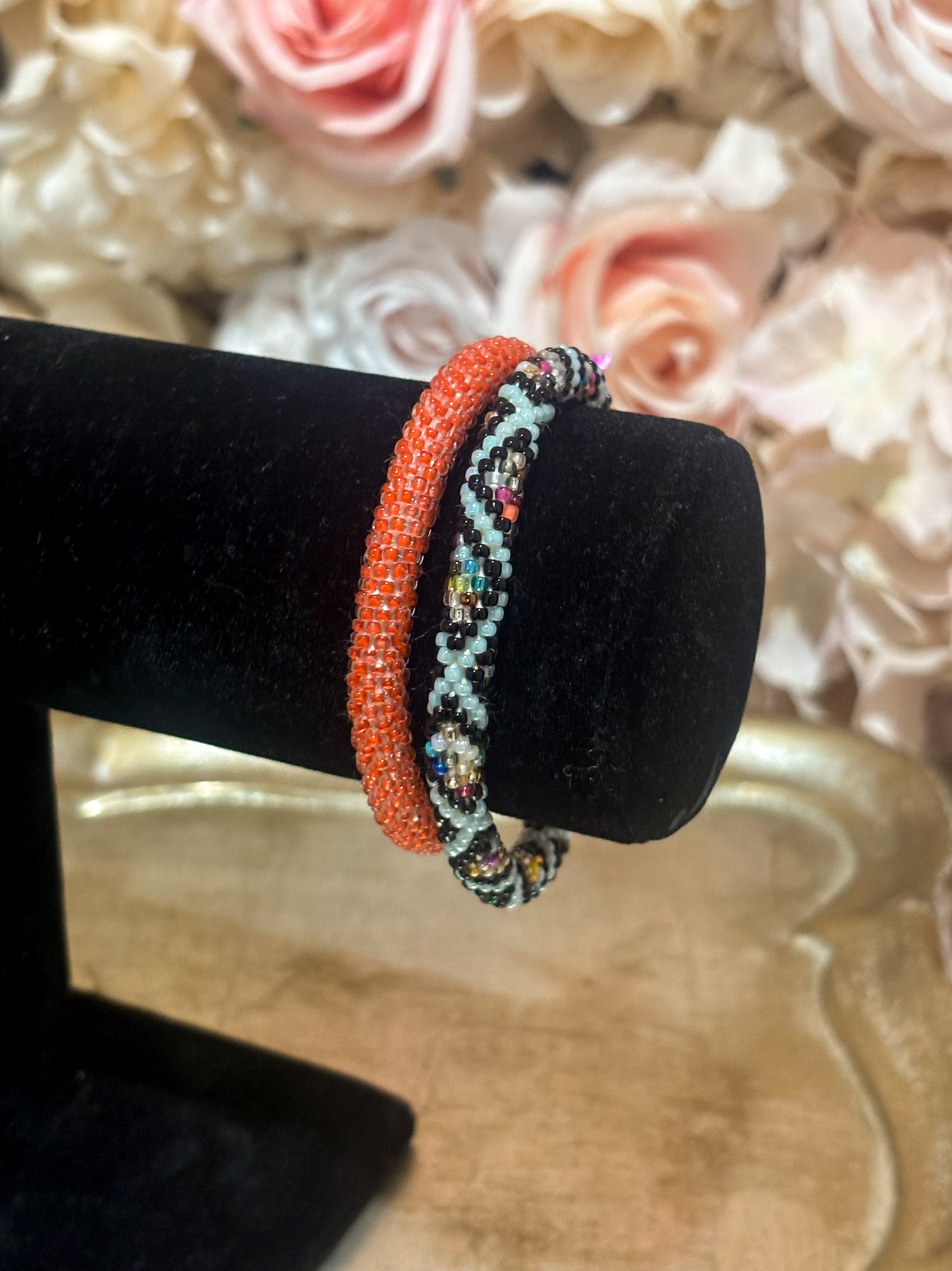 Handwoven Beaded Stack Bracelets