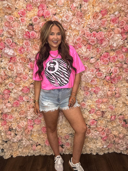 Zebra Eight Ball Graphic Tee