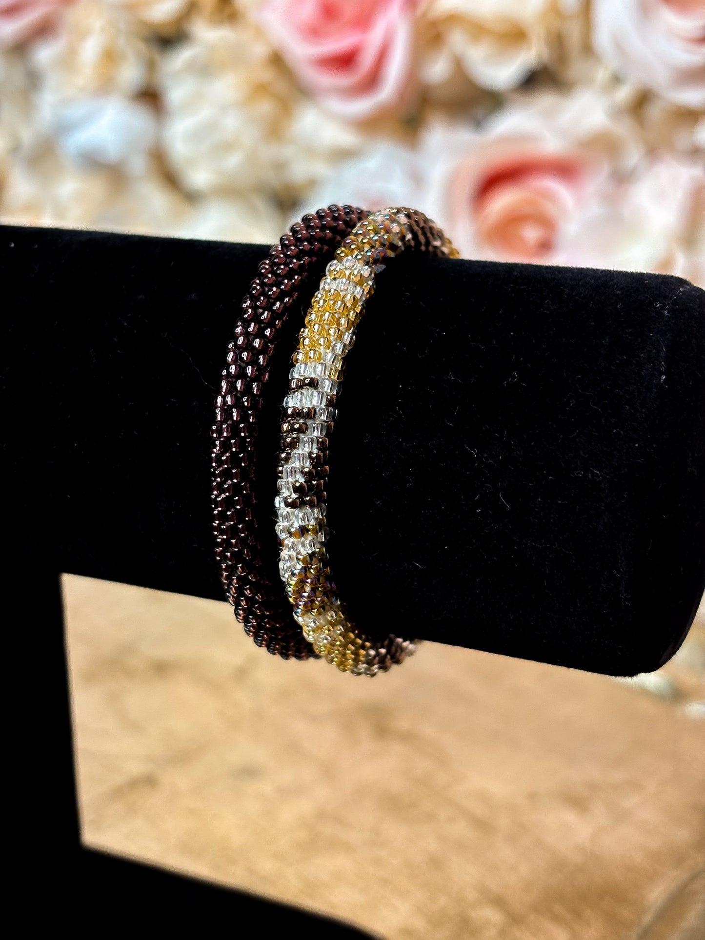 Handwoven Beaded Stack Bracelets