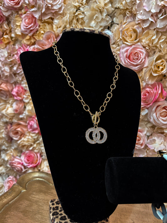 Double Link Bling Necklace