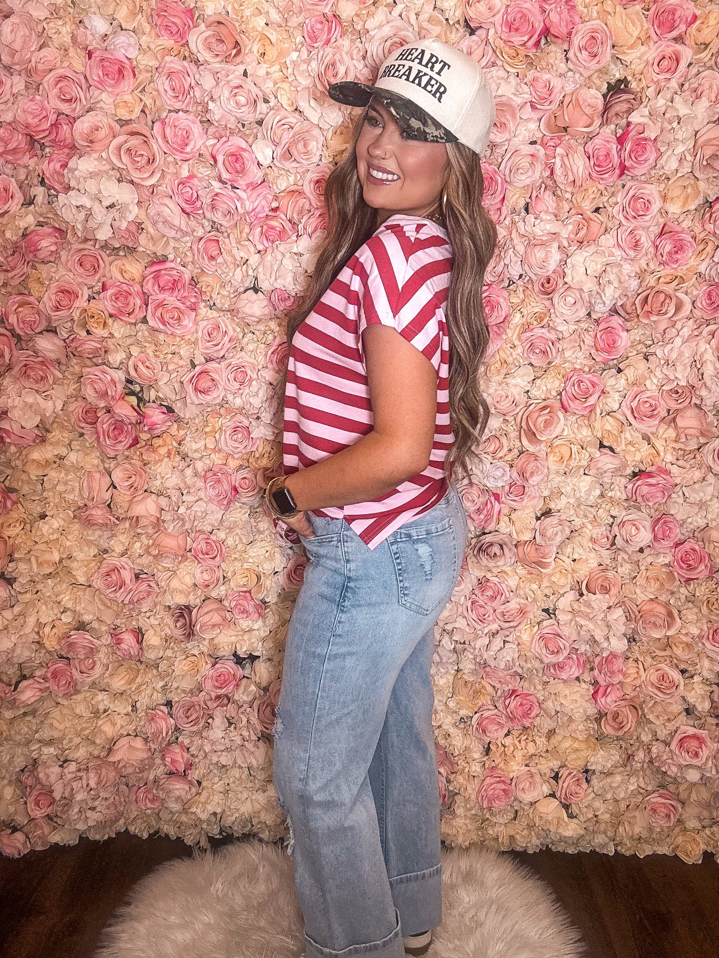 Cherry Blossom Stripe Tee