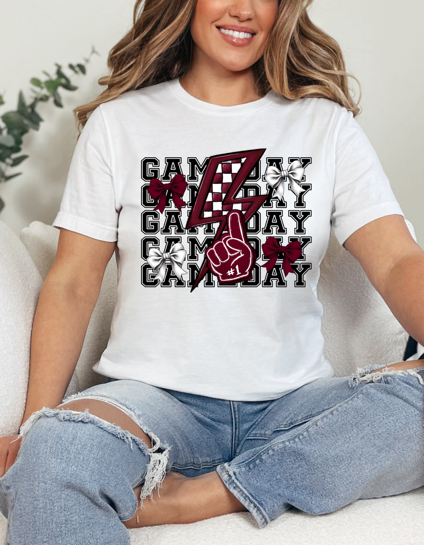 Game Day with Lighting Bolt Transfer