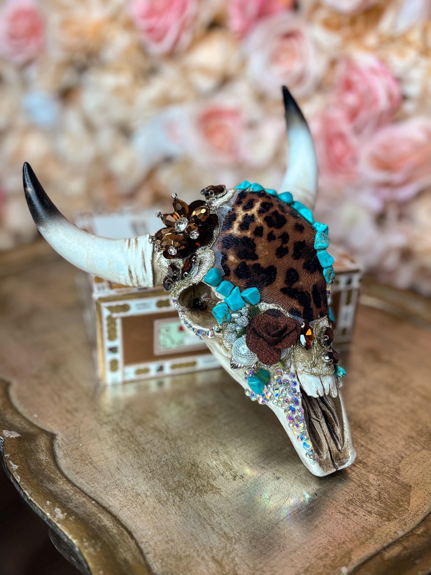 Leopard Luxe Ranch Wall Skull