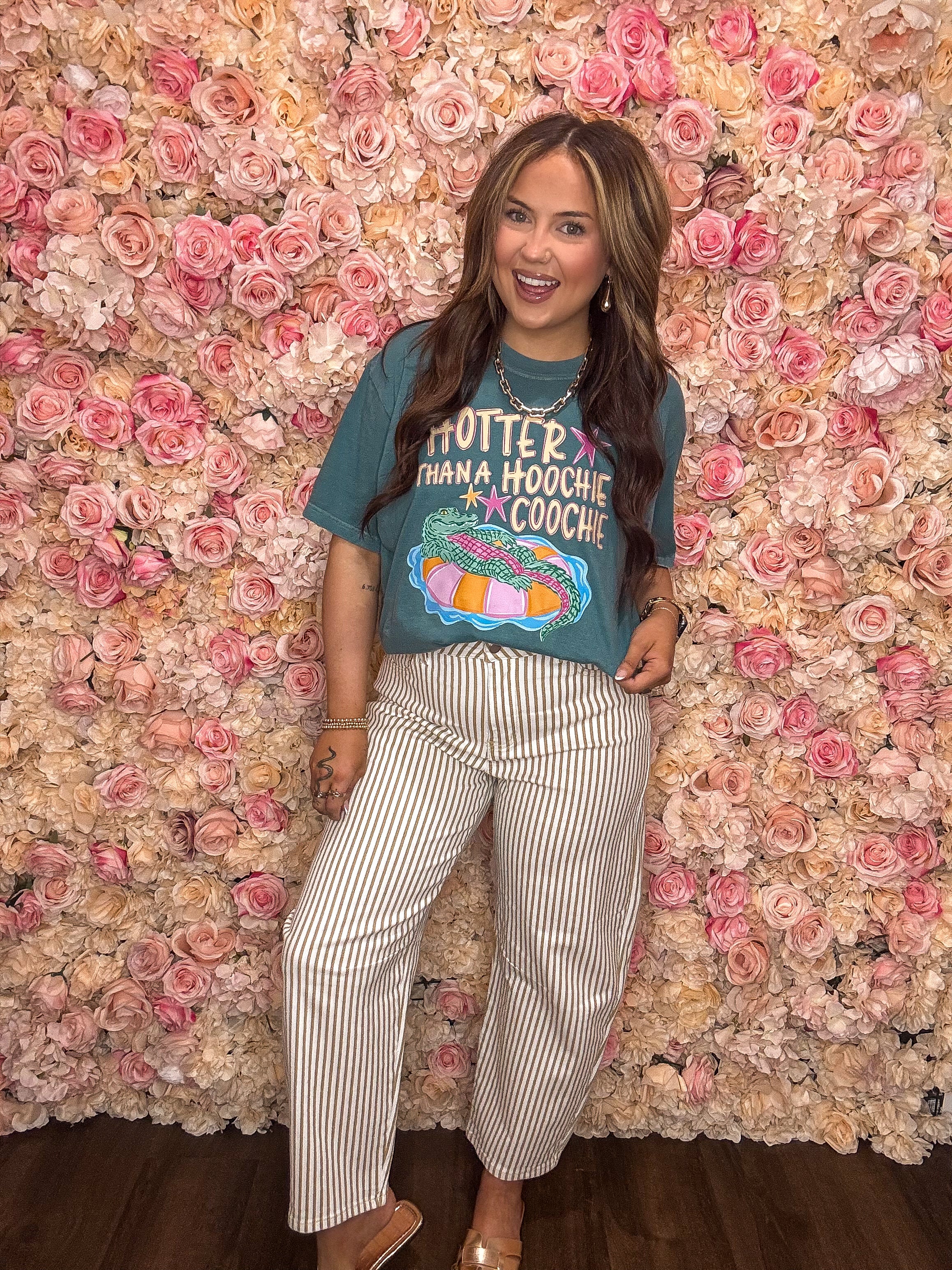 Coastal Stripe Barrel Jeans