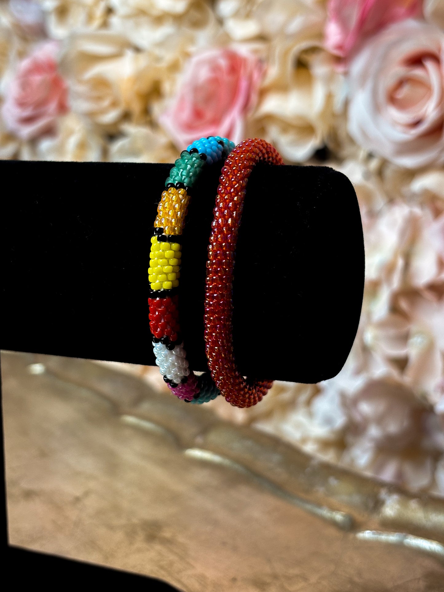 Handwoven Beaded Stack Bracelets