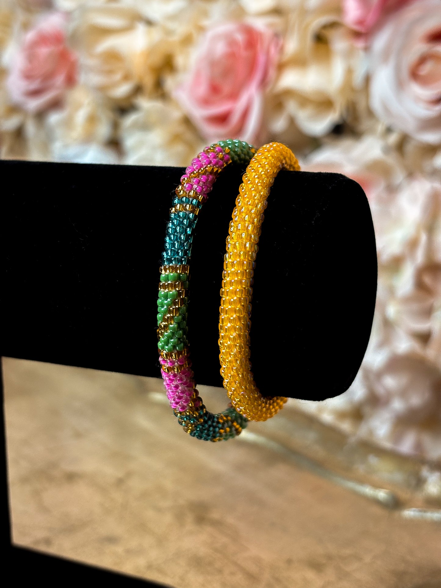 Handwoven Beaded Stack Bracelets