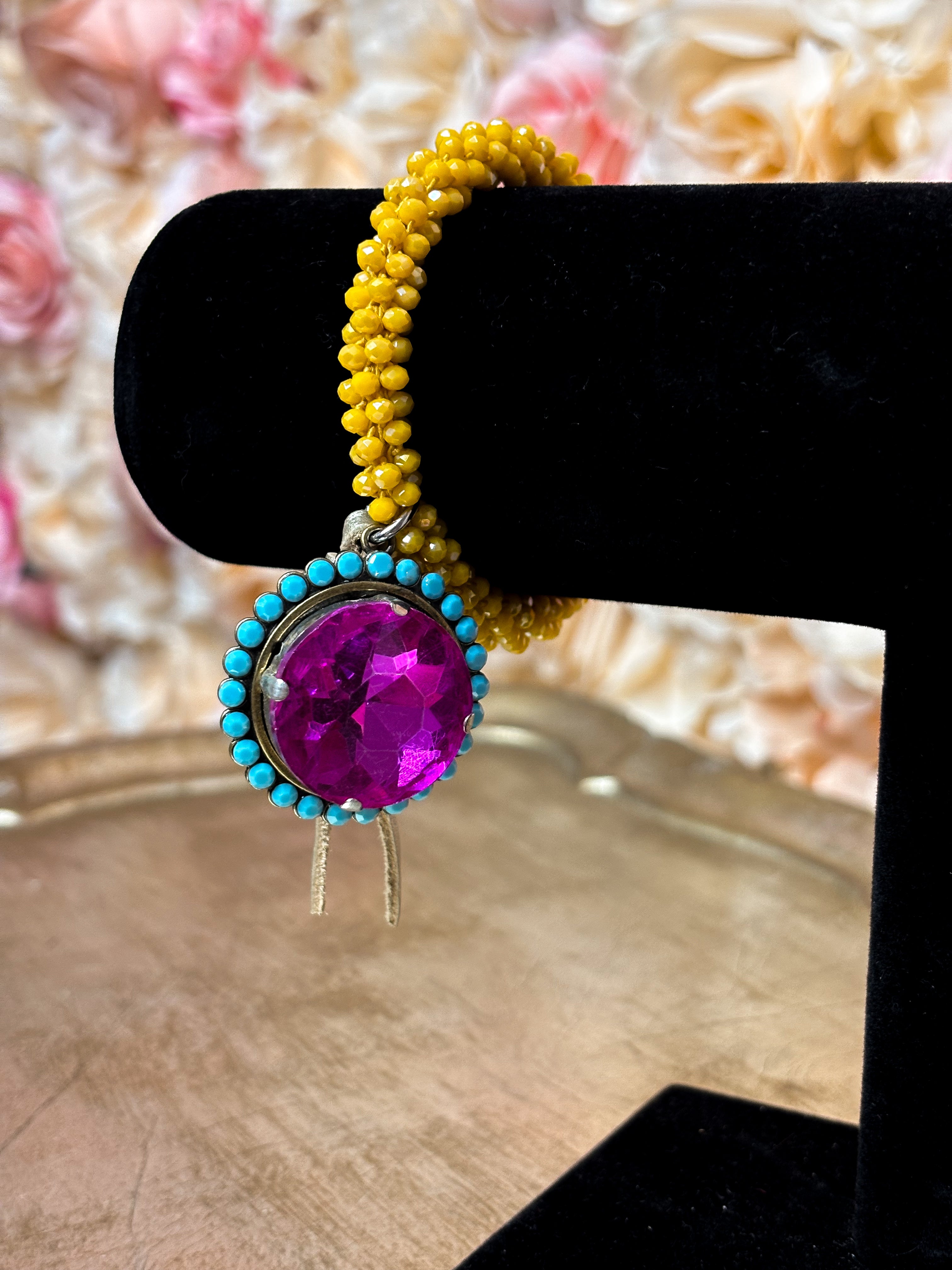 Sunburst Gem Charm Bracelet