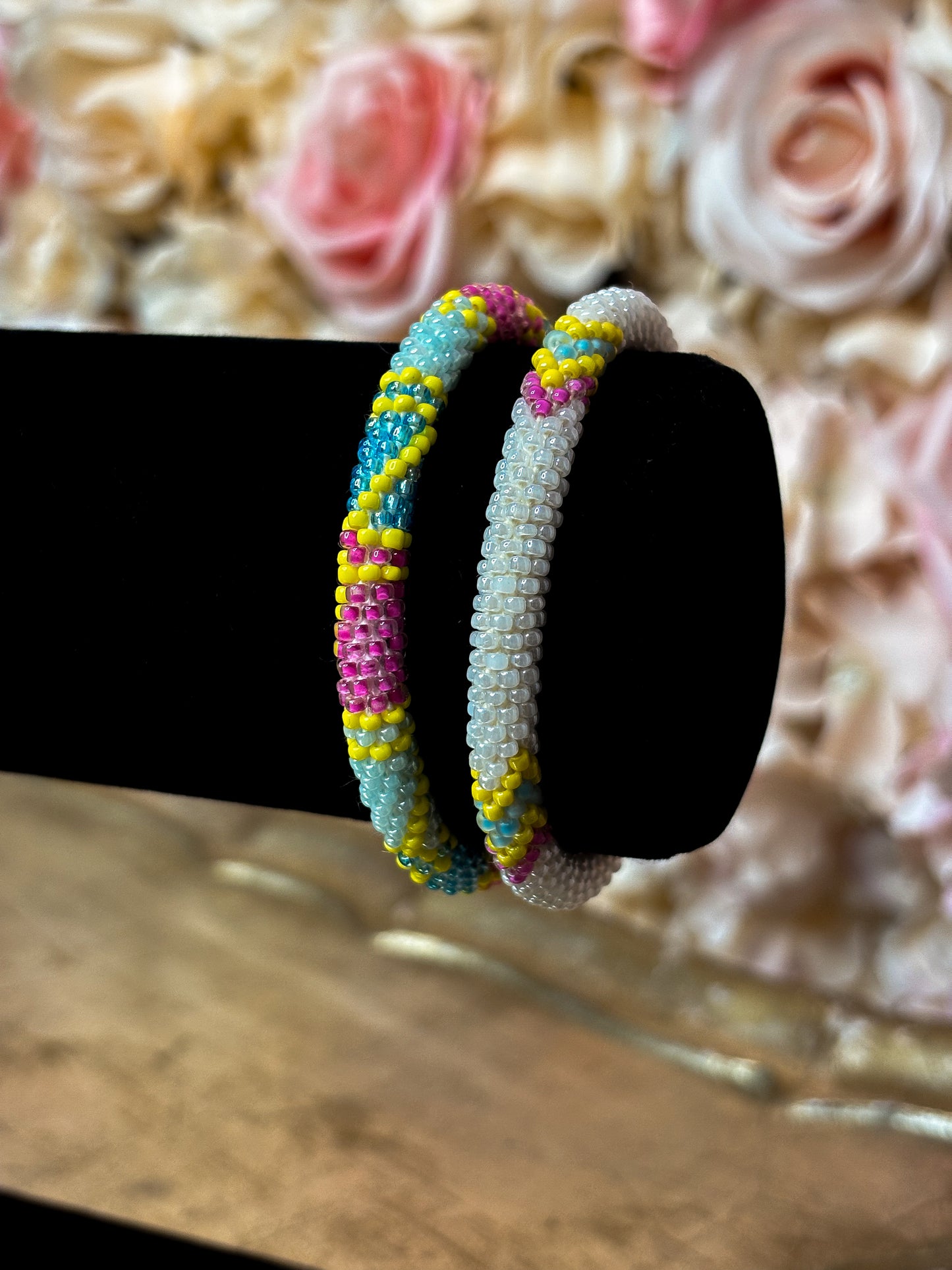 Handwoven Beaded Stack Bracelets