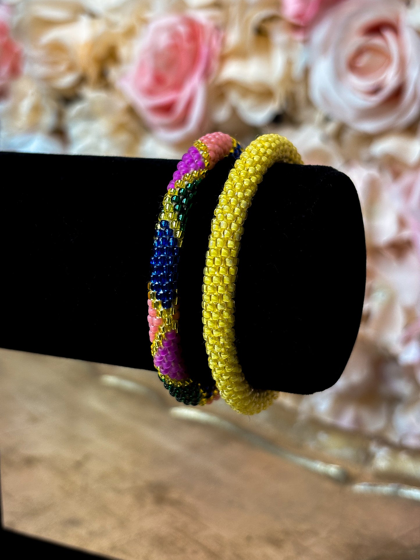 Handwoven Beaded Stack Bracelets