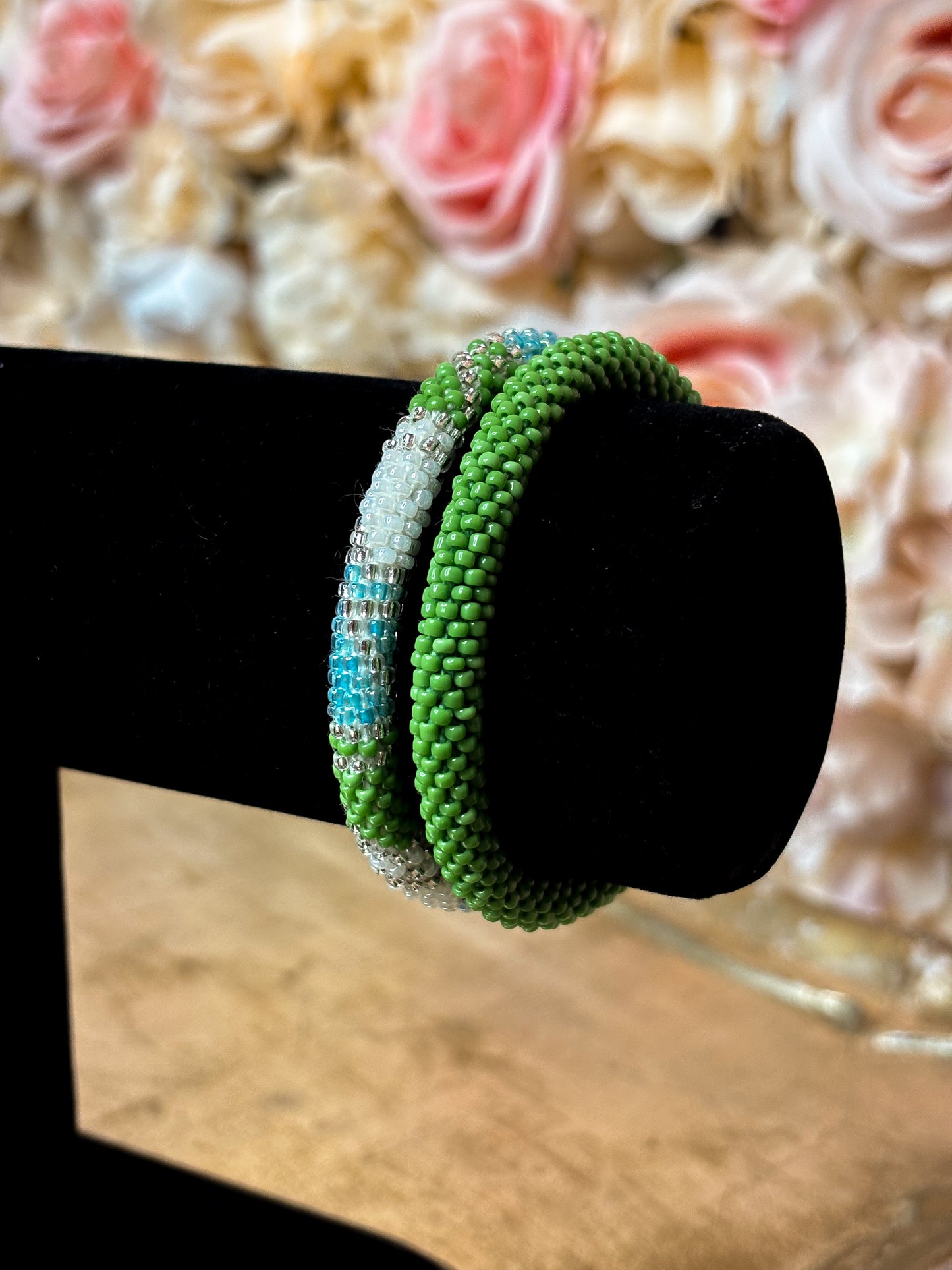 Handwoven Beaded Stack Bracelets