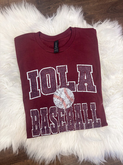 Retro Iola Baseball Tee