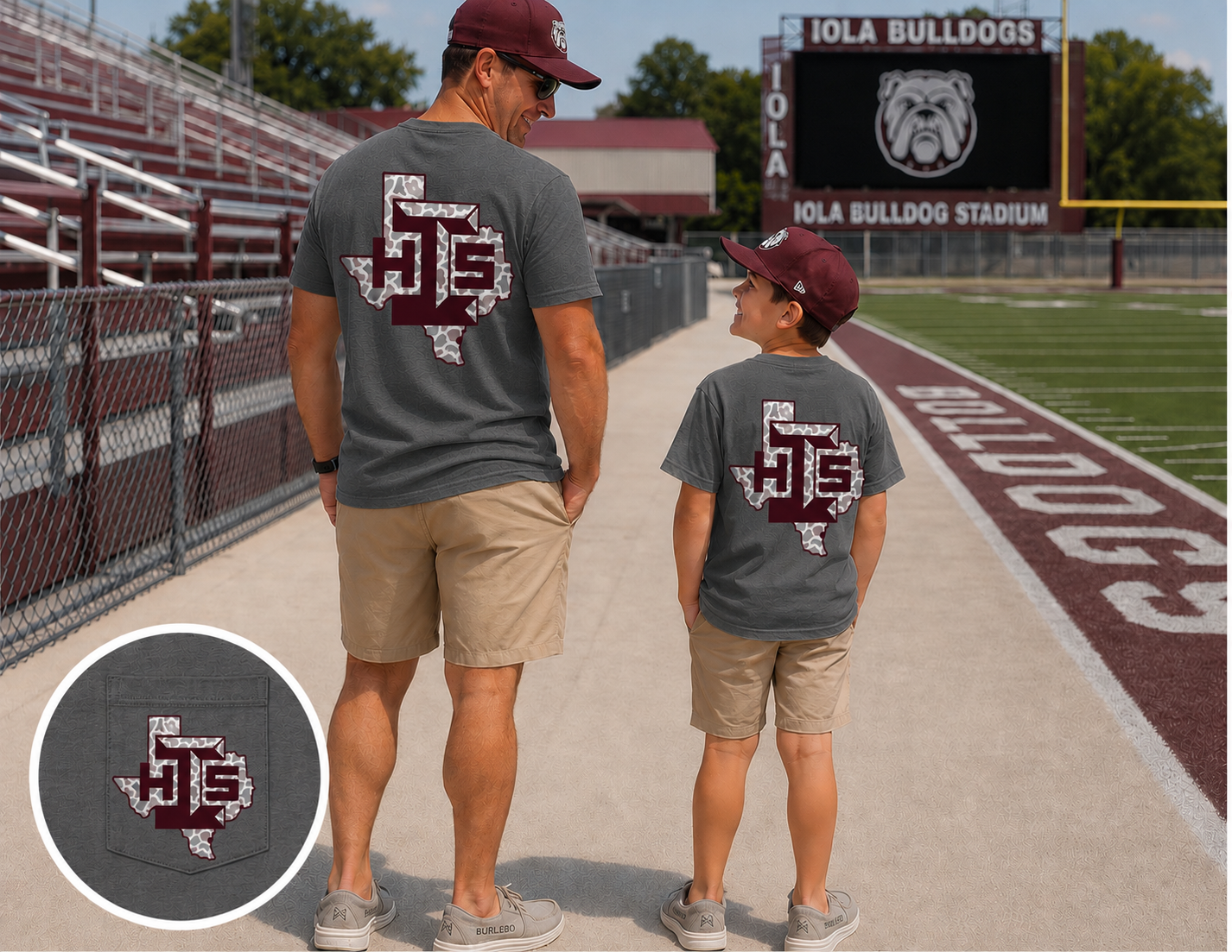 Custom Camo School Spirit Pocket Tee