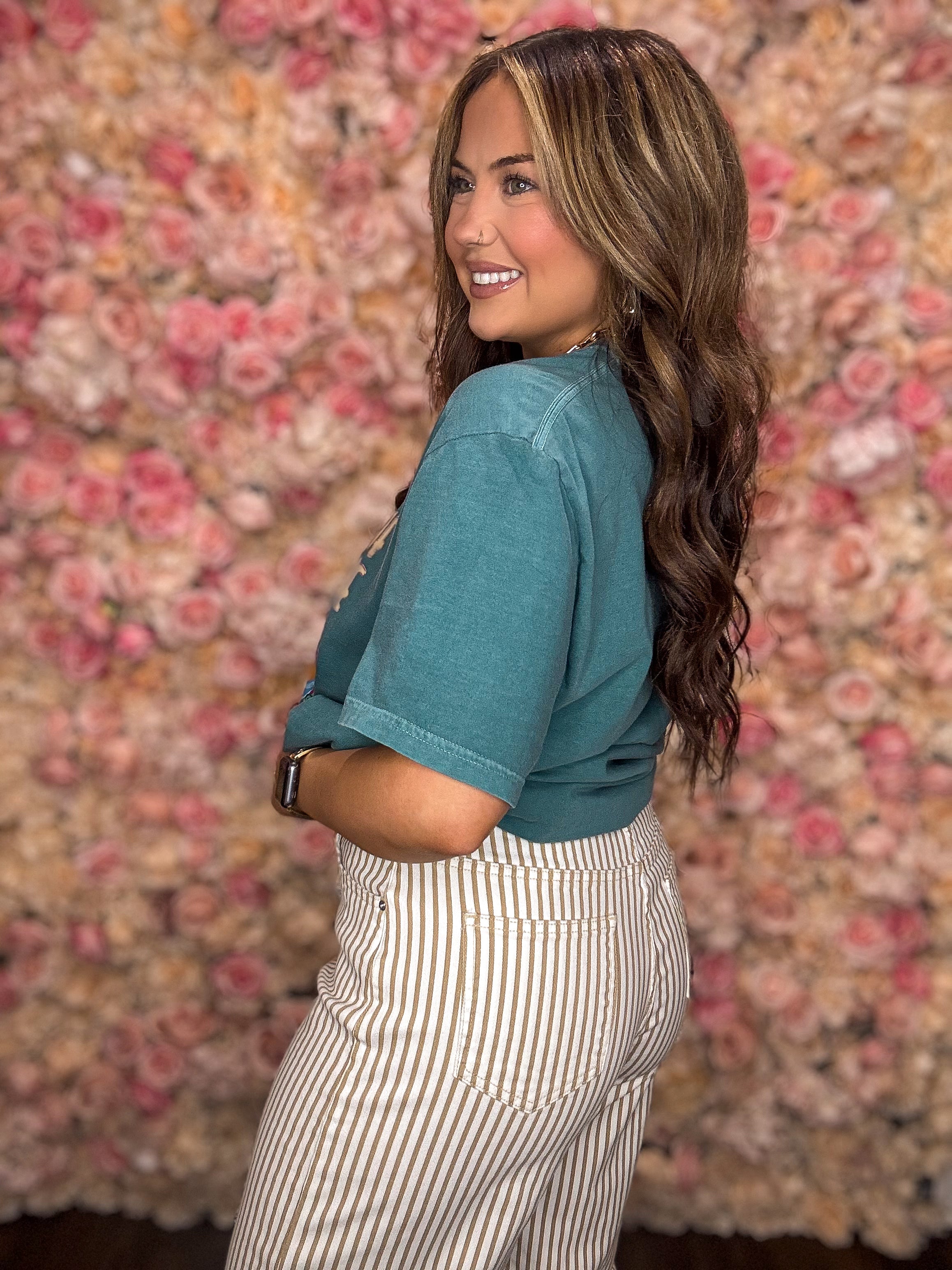 Coastal Stripe Barrel Jeans