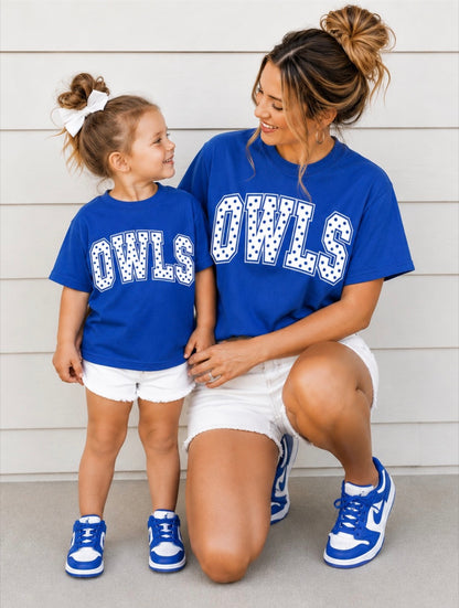 Polka Dot Letter School Mascot Tee