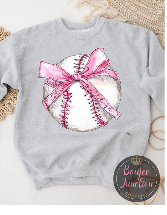 Baseball Pink Ribbon Transfer