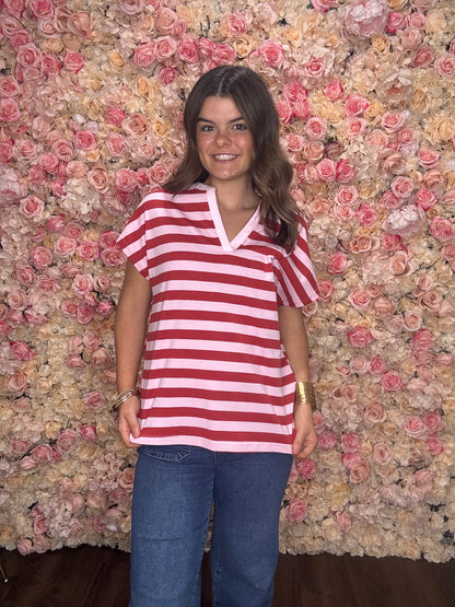 Cherry Blossom Stripe Tee