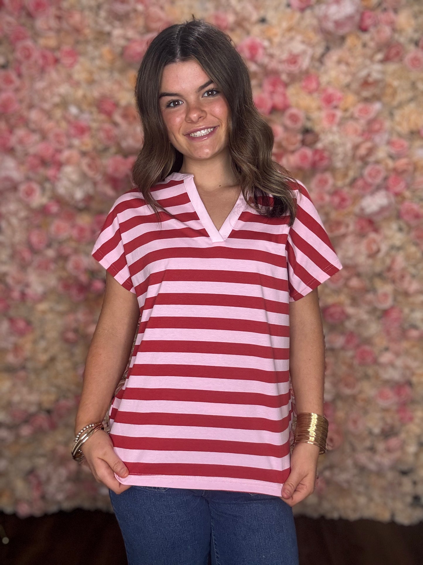 Cherry Blossom Stripe Tee