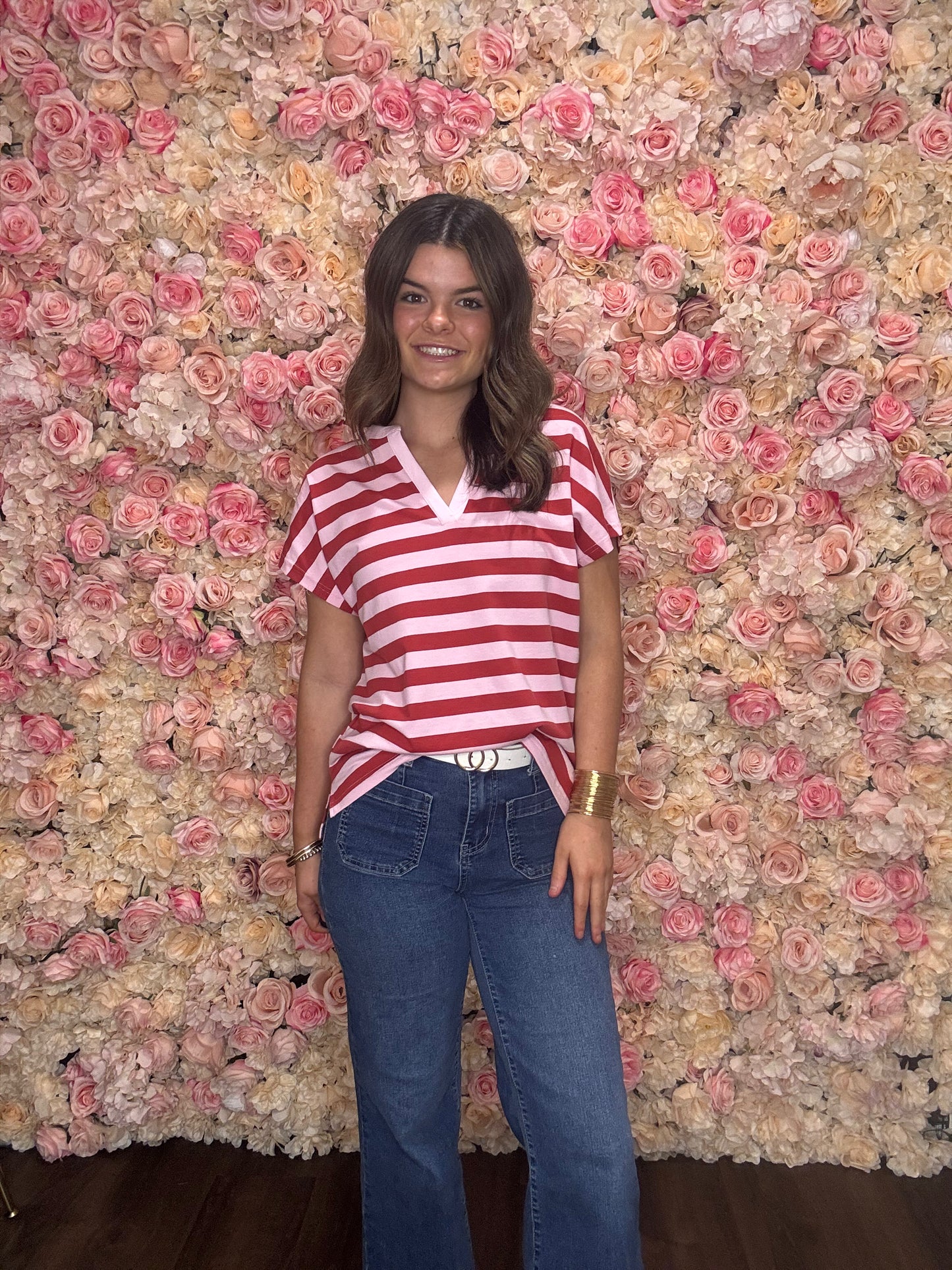 Cherry Blossom Stripe Tee