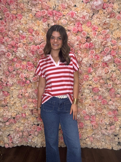 Cherry Blossom Stripe Tee