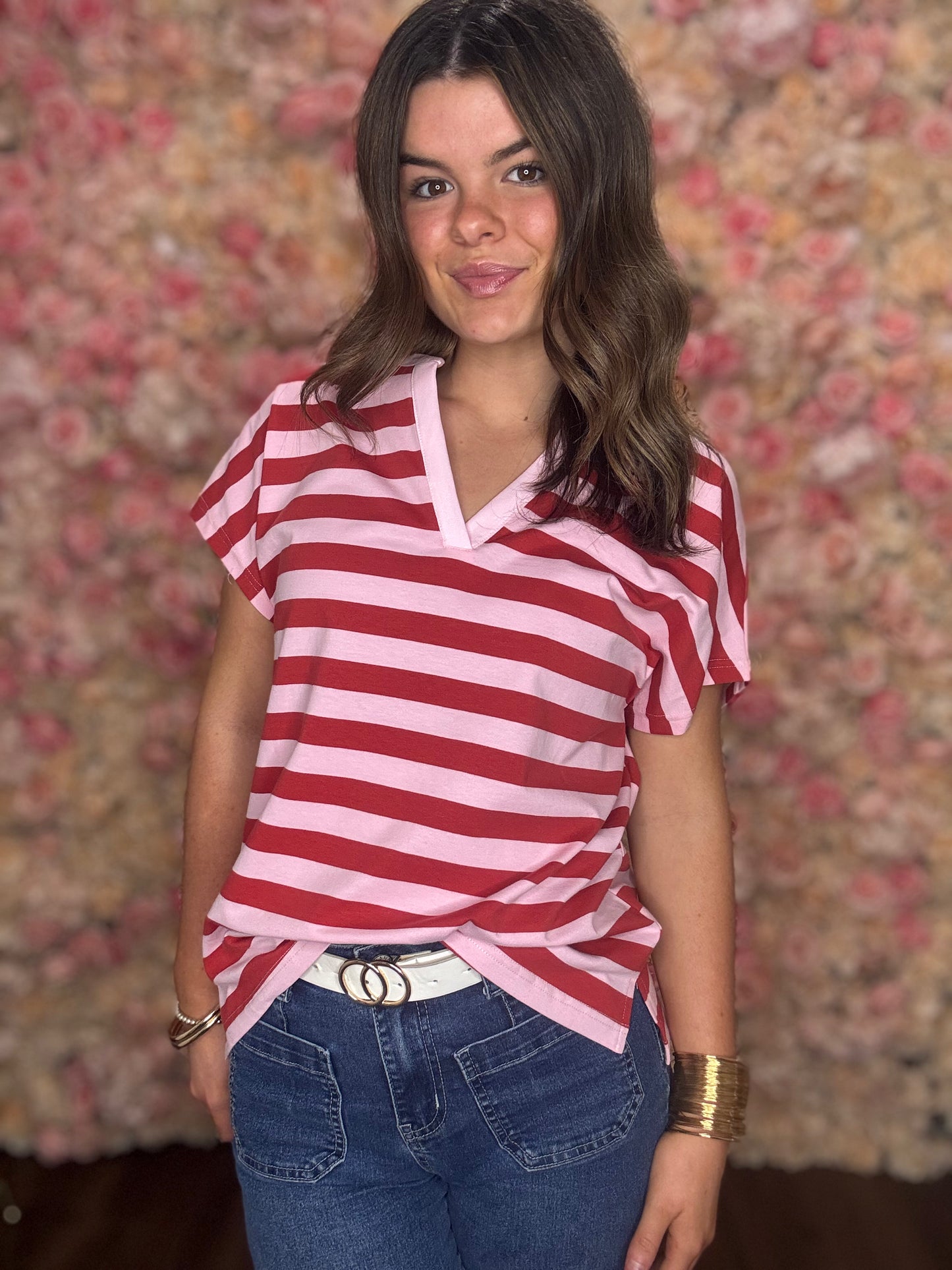 Cherry Blossom Stripe Tee