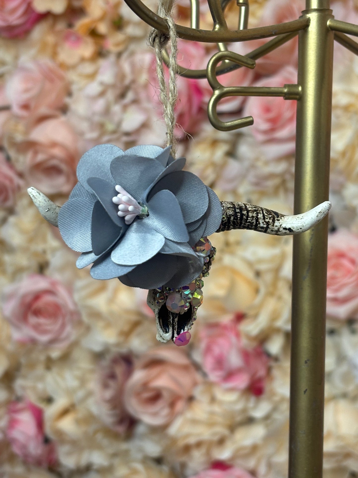 Blush Prairie Mini Cow Skull