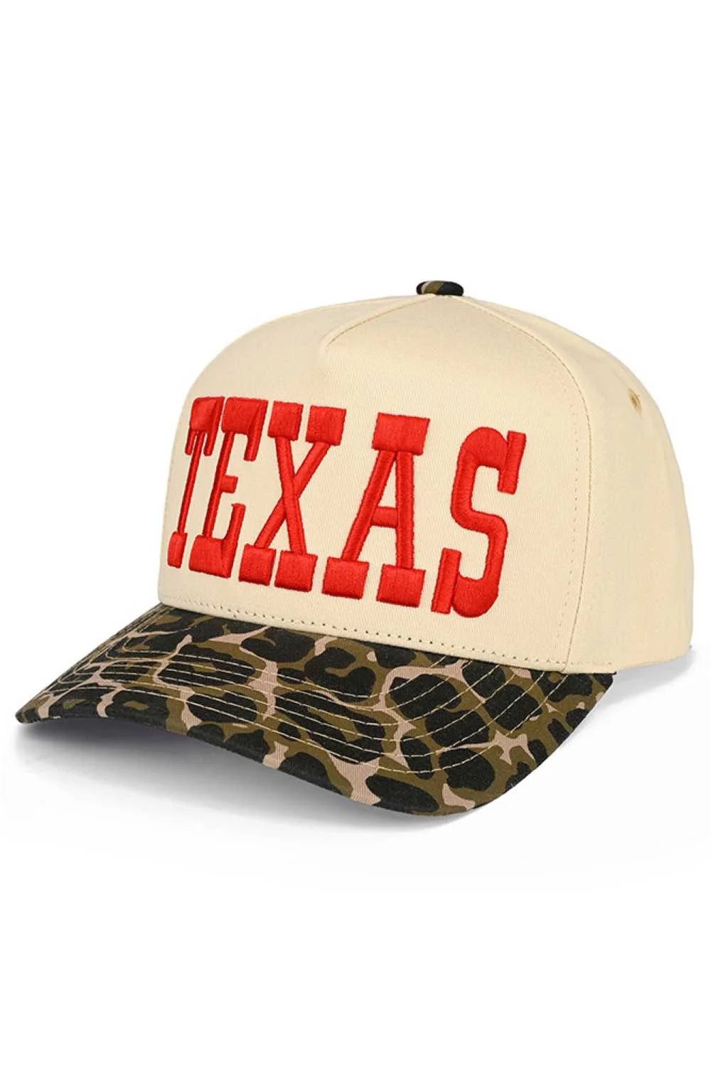 Red TEXAS Leopard Trucker Hat