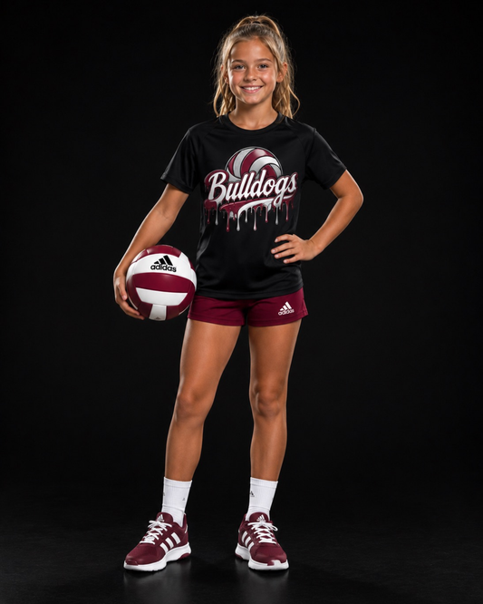 Custom Volleyball Drip Tee