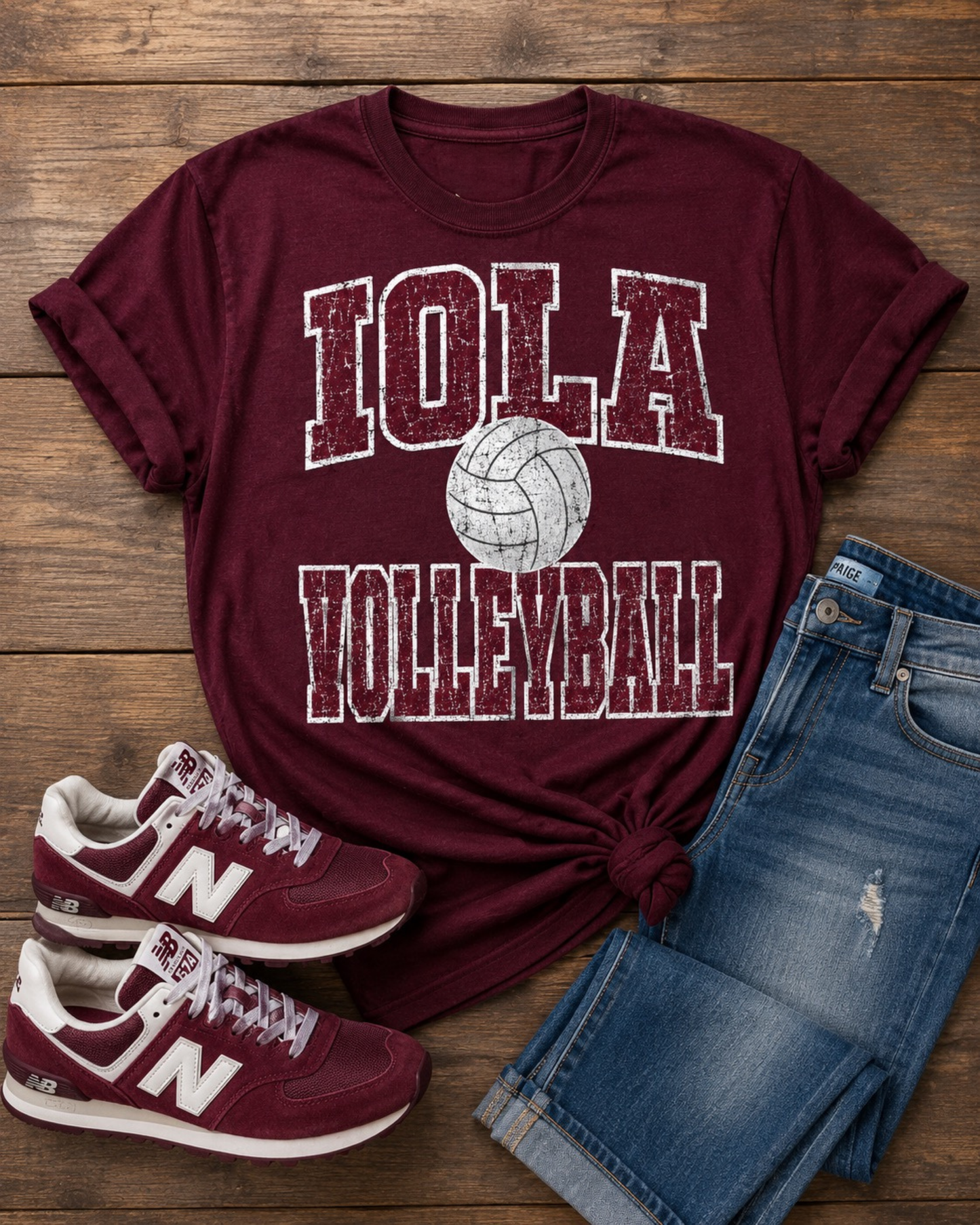 Retro Iola Volleyball Tee