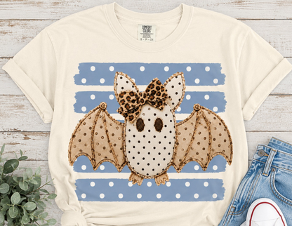 Polka Dot Bat Bow Transfer