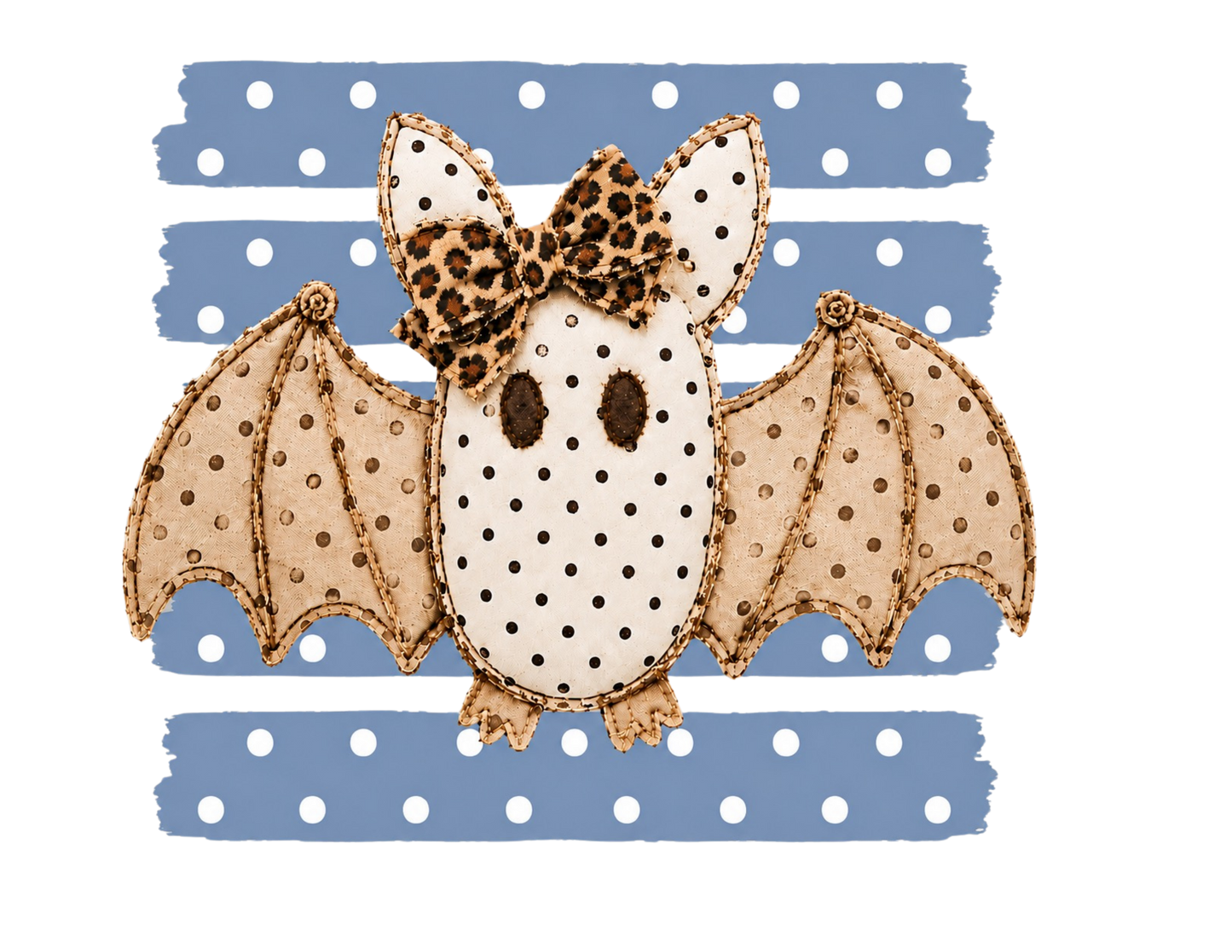 Polka Dot Bat Bow Transfer