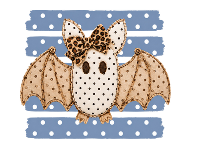 Polka Dot Bat Bow Transfer