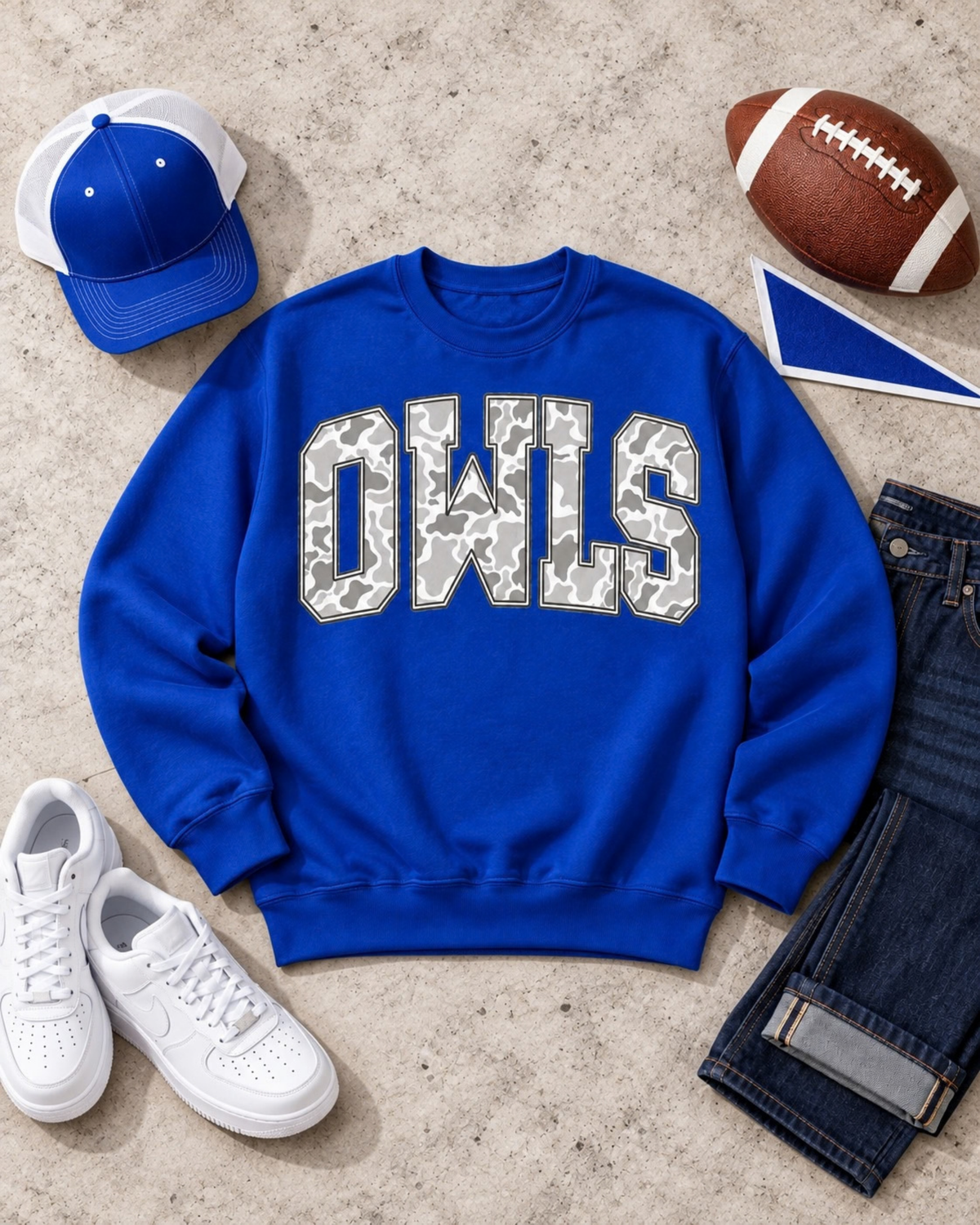 Grey Camo Owls Sweatshirt