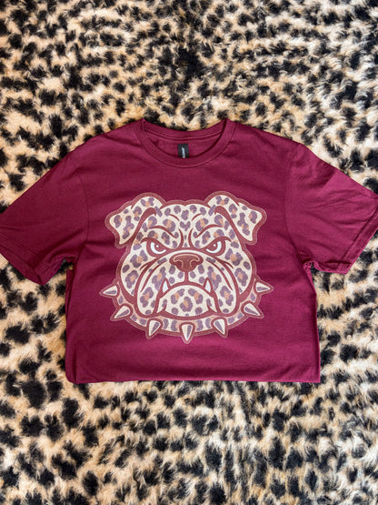 Leopard Bulldog Graphic Tee