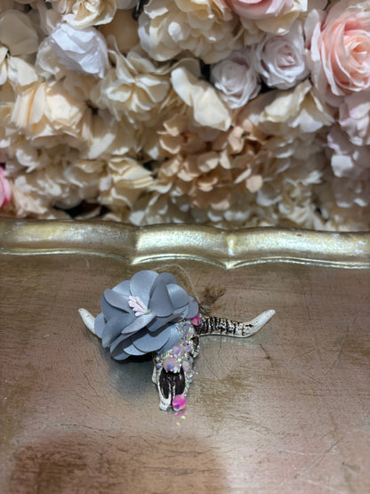 Blush Prairie Mini Cow Skull