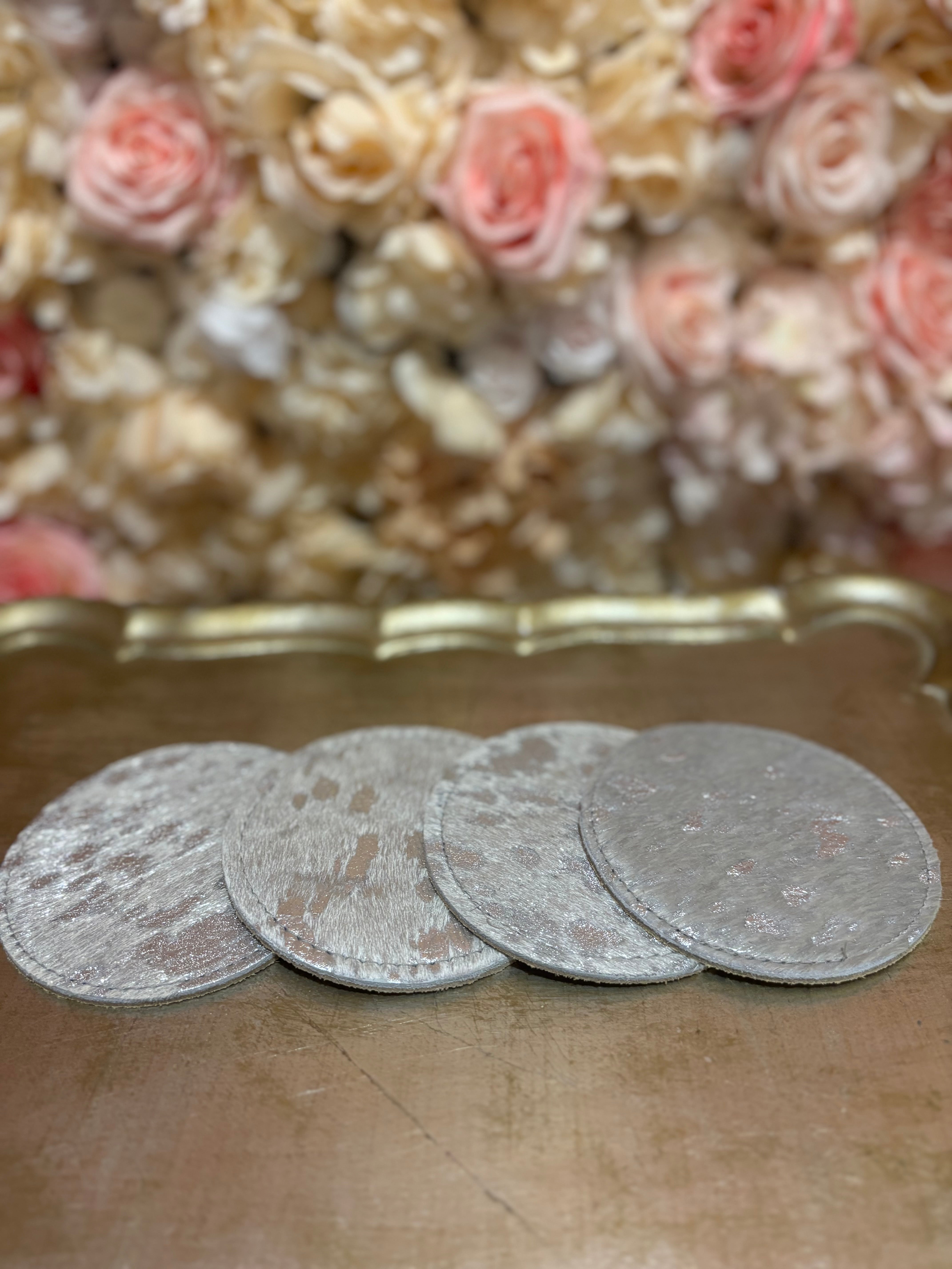 Rustic Luxe Cowhide Coasters