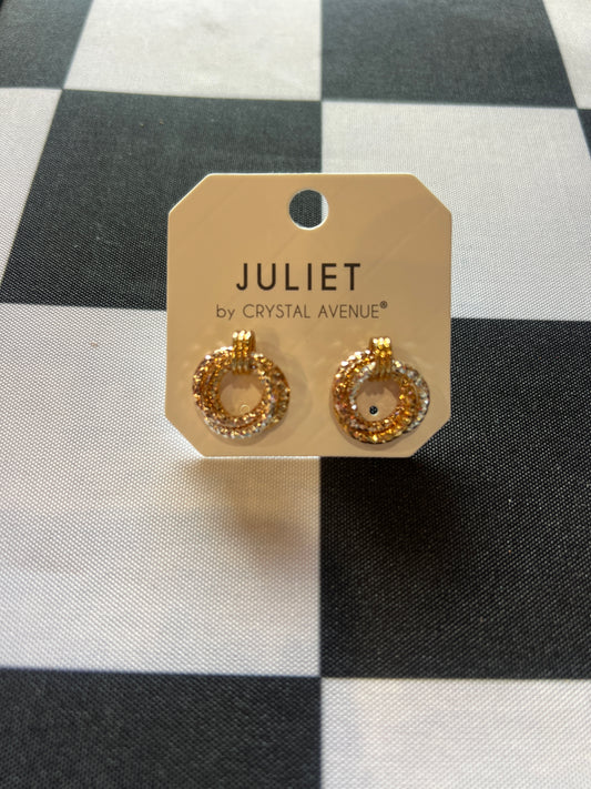 Tri-Tone Mini Door Knocker Earrings