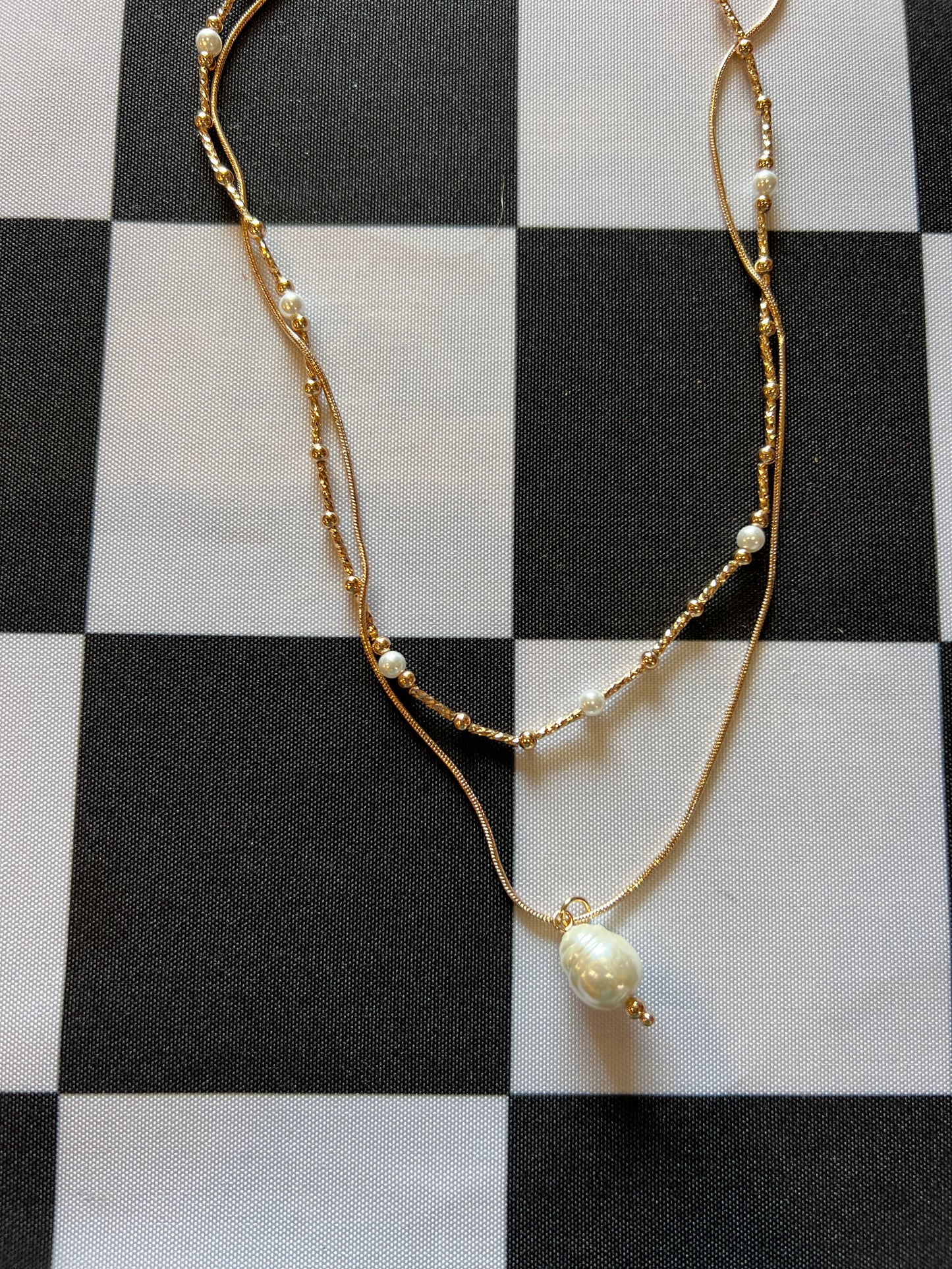 VI Pearl  Layered Necklace