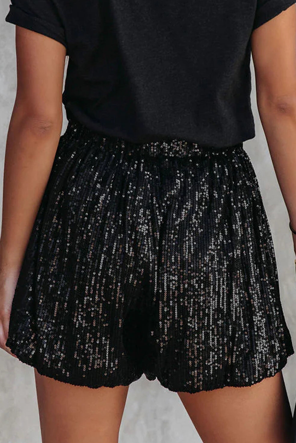 Black Sequin Shorts